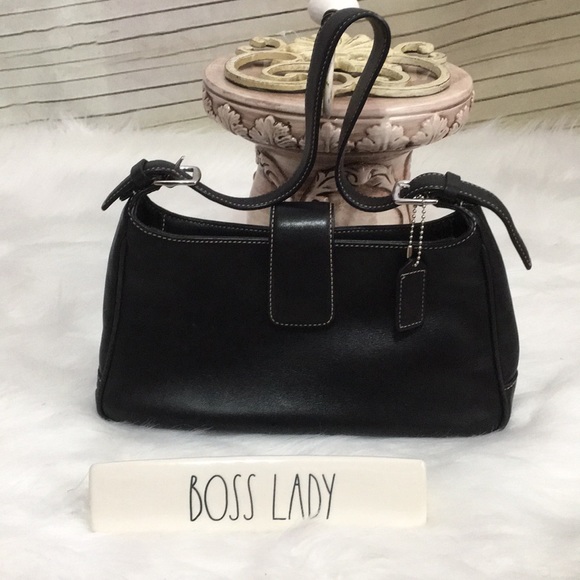 Coach Handbags - Coach Black Hobo Leather Shoulder Bag D13-7789